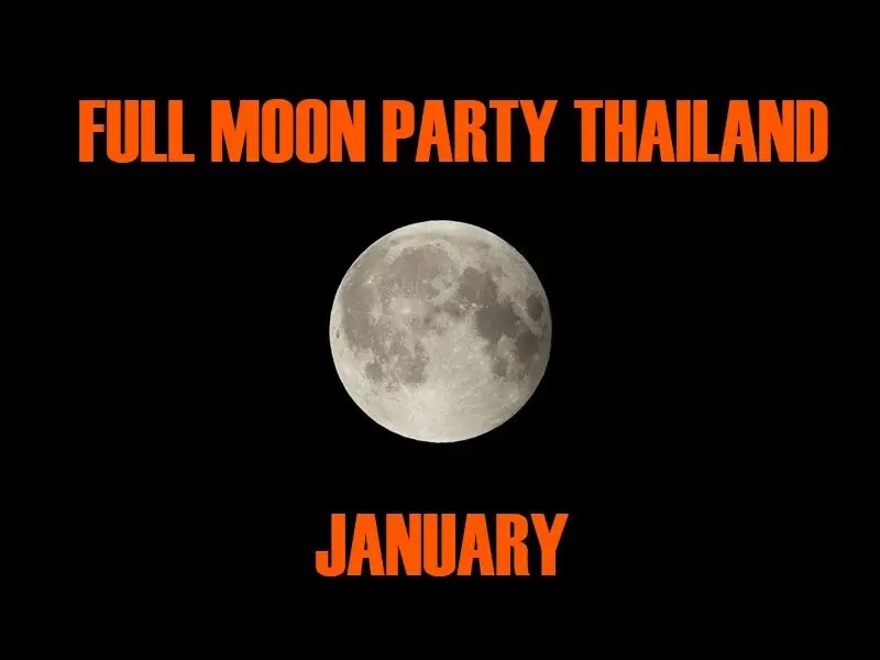 Thailand Full Moon Party in January 2027